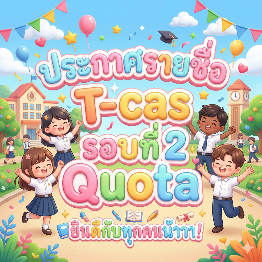ประกาศรายชื่อผู้ผ่านการคัดเลือกเข้าศึกษาต่อ รอบ 2 Quota ประจำปีการศึกษา2569